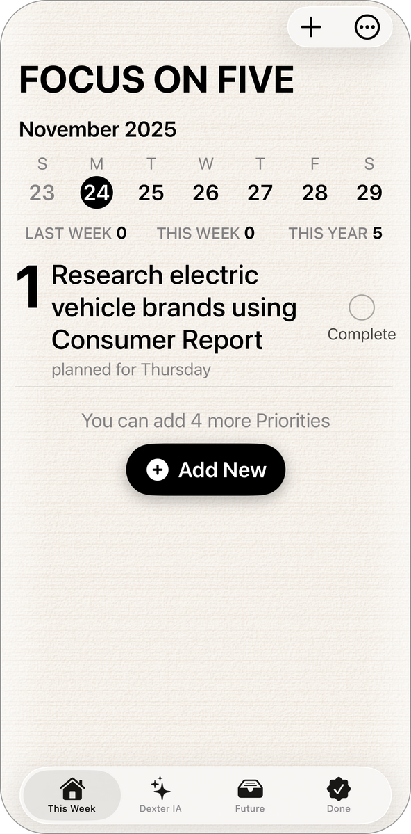Focus on Five Dexter AI Focus on Five Dexter AI